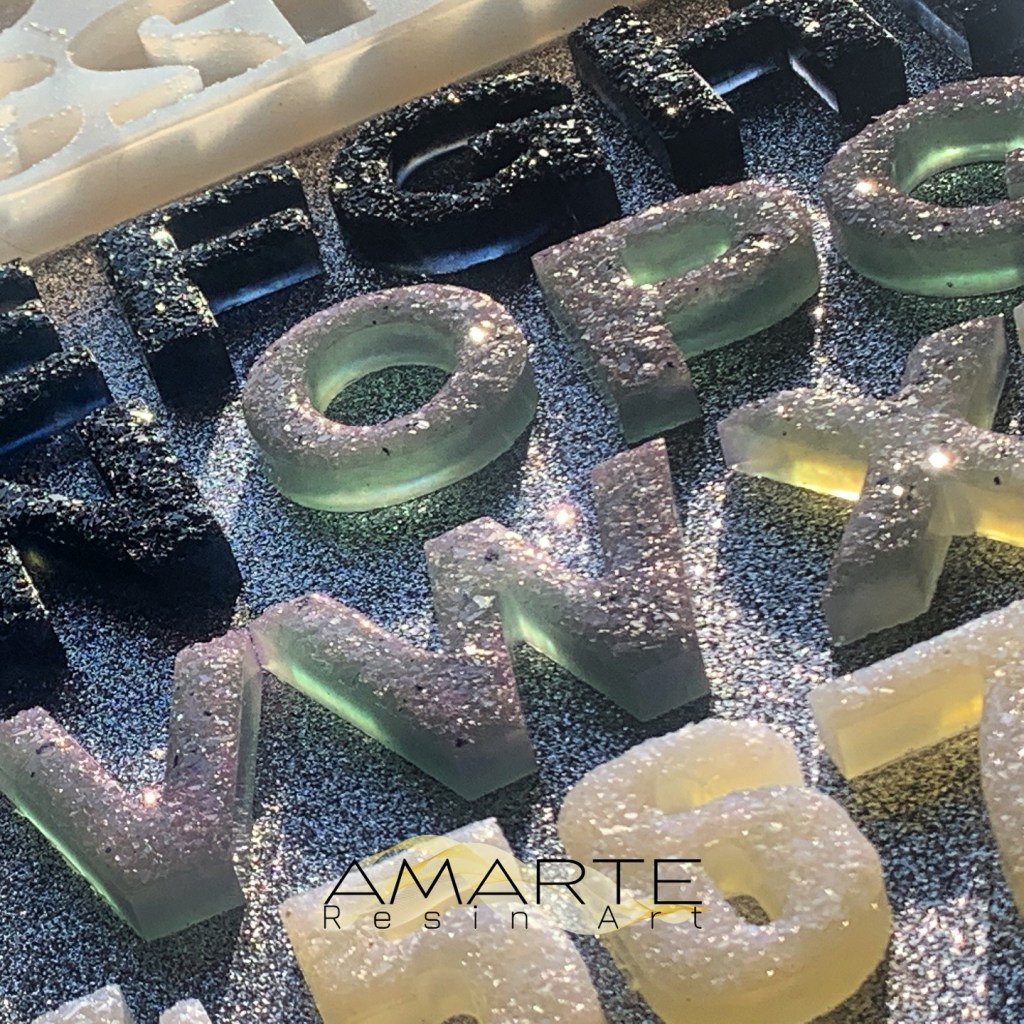 AMARTE Molds - stampi per resina SPARKLEnSHINE ALPHABET
